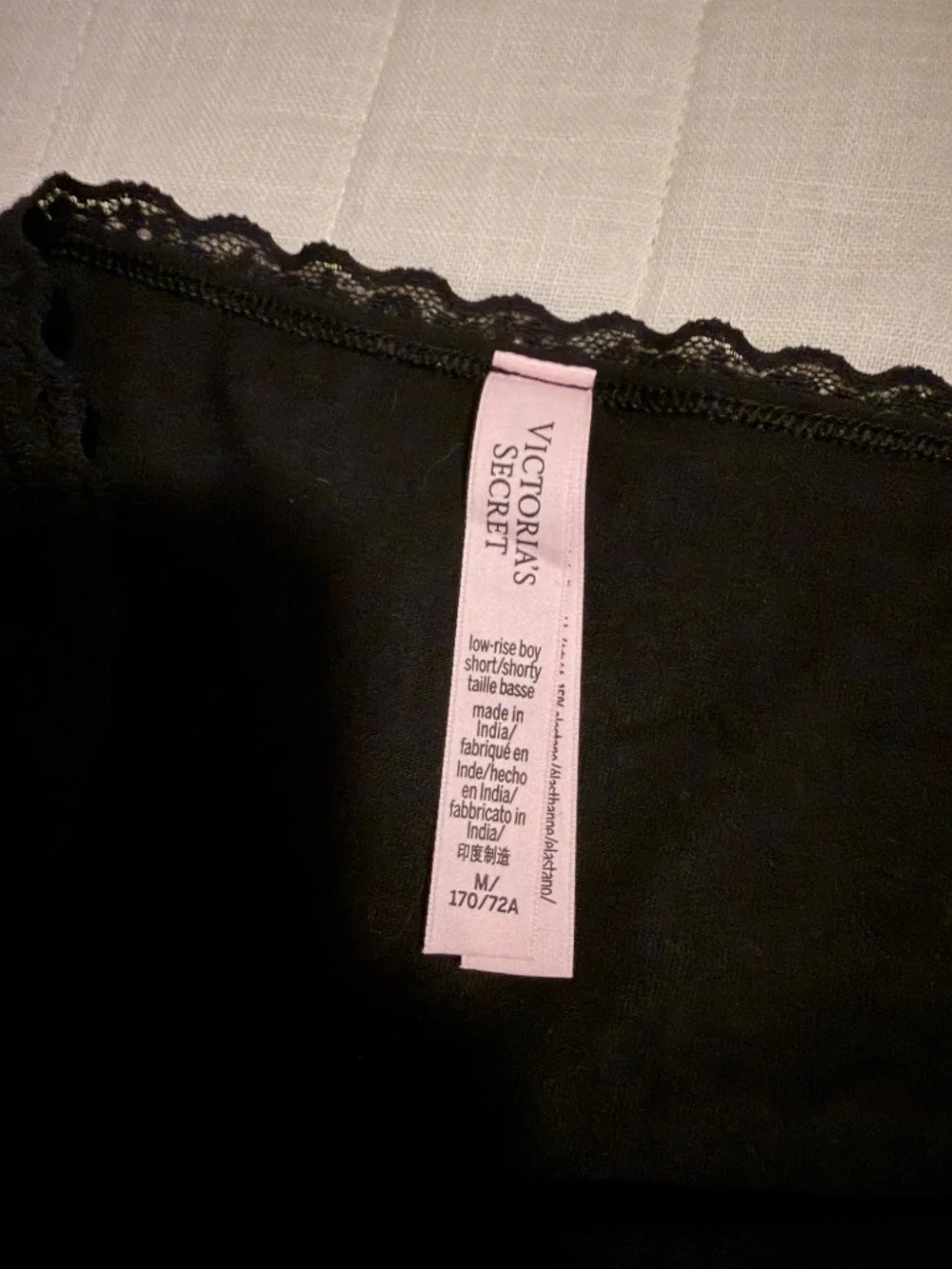 Victoria's Secret Low Rise Boy Short in Black Size M